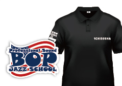 ノベルティ　ステッカー、ポロシャツ